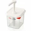 Araven 2.7 Qt. Translucent Condiment Pump Dispenser - Pkg Qty 4 -Dispensers & Organizers Sales 01367 3