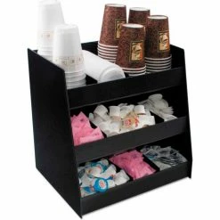 Advantus Vertical Condiment Organizer, 14-1/2"W x 11-3/4"D x 15"H, Black