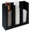 Vertiflex Products Cup/Lid Holder, 3 Columns, 12-3/4"W x 4-1/2"D x 11-3/4"H, Black 2 Vertiflex Products Cup/Lid Holder, 3 Columns, 12-3/4"W x 4-1/2"D x 11-3/4"H, Black -Dispensers & Organizers Sales 196082 Z