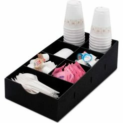 Advantus Condiment Caddy, 8-3/4"W x 16"D x 5-1/4"H, Black