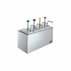 Server Products Server 82830, Non-Insulated Rail w/ (4) Stainless Steel Pumps & (4) Deep Fountain Jars