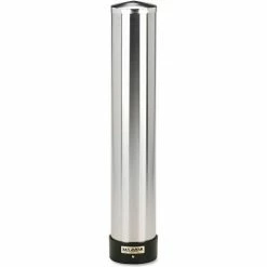San Jamar Pull-Type Wall Mounted Large Water Cup Dispenser, Stainless Steel