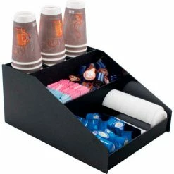 Advantus Vertiflex VFCC-1200 - Horizontal Condiment Organizer, 9 Compartments, Black