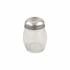 Alegacy 803DZ - 6 Oz. Cheese Shaker, Slotted Top Swirl Glass 12 Pack