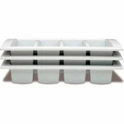 Araven 41128 - Cutlery Tray, Polypropylene, 4 Compartments, 1/1 Size, Black - Pkg Qty 10