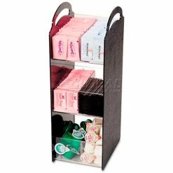 Advantus Compact Condiment Organizer, 6-1/8w x 8d x 18h, Black -Dispensers & Organizers Sales B29380