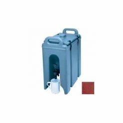 Cambro 250LCD402 - Camtainer Beverage Carrier, Insulated, 2-1/2 Gal., 16-1/2x9x18-3/8, Brick Red