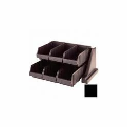 Cambro 6RS6110 - Organizer Rack, with 6 Bins, 20-1/8 x 17-1/4 x 9-1/4, Black