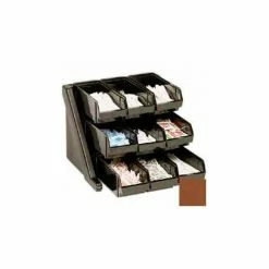 Cambro 9RS9131 - Organizer Rack, with 9 Bins, Dark Brown