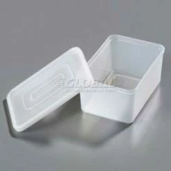 Carlisle SS10702 - Replacement 1-1/4 Pint Containers W/Lids, 5-1/4", 3-3/4", 2-3/4", White - Pkg Qty 12