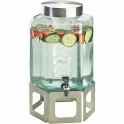 Cal-Mil 1111-55 Cutout Beverage Dispenser W/Ice Chamber 2 Gallons 10-3/4"W x 11-1/2"D x 22-3/4"H SS
