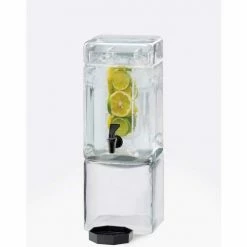 Cal-Mil 1112-1AINF Square Acrylic Infusion Dispenser 1-1/2 Gallon 7-1/8"W x 9-1/8"D x 18-1/2"H