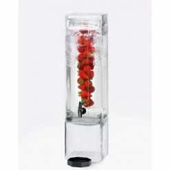 Cal-Mil 1112-3AINF Square Acrylic Infusion Dispenser 3 Gallon 7"W x 9"D x 26-1/2"H