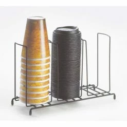 Cal-Mil 1229 3 Section Cup and Lid Organizer 13"W x 4-1/2"D x 8-1/2"H