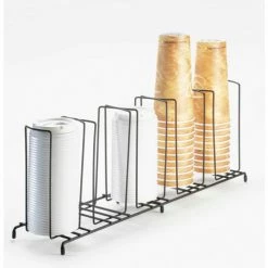 Cal-Mil 1233 5 Section Cup and Lid Organizer 22"W x 6"D x 9"H