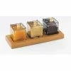 Cal-Mil 1338-60 Bamboo Glass Jar Holder 13"W x 5"D x 5-1/2"H -Dispensers & Organizers Sales CP6 1338 60