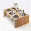 Cal-Mil 1425-3-60 Bamboo 3 Cylinder Display 16"W x 5-1/2"D x 6"H -Dispensers & Organizers Sales CP6 1425 3 60