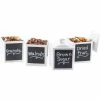 Cal-Mil 1432-15N-C Write On Melamine Square Jars with Notched Lid 4" x 4" - Pkg Qty 3 -Dispensers & Organizers Sales CP6 1432 15N C