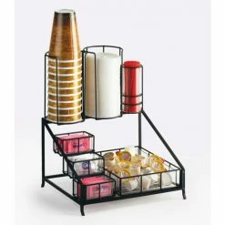 Cal-Mil 1453 Iron Coffee Condiment Display 12"W x 10-1/2"D x 14-1/2"H