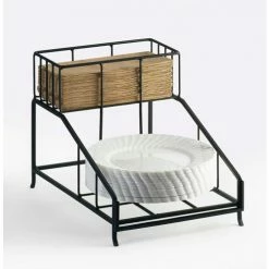 Cal-Mil 1455 Iron Napkin and Plate Display 9-1/2"W x 14"D x 10"H