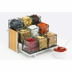 Cal-Mil 1474 Eco Modern 9 Jar Display 14"W x 13-1/2"D x 7-1/4"H