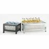 Cal-Mil 1582-12-33 Soho Ice Housing 12"W x 20"D Frosted With Silver Frame -Dispensers & Organizers Sales CP6 1582 12 33
