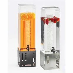Cal-Mil 1602-1-55 Squared Beverage Dispenser 1-1/2 Gallon 7-1/2"W x 9-1/2"D x 22-3/4"H SS Base