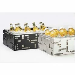 Cal-Mil 1603-12-13 Squared Ice Housing 21"W x 12-1/2"D x 6-1/2"H Black