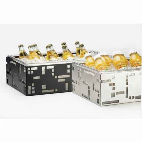 Cal-Mil 1603-12-55 Squared Ice Housing 21"W x 12-1/2"D x 6-1/2"H Stainless Steel 3 Cal-Mil 1603-12-55 Squared Ice Housing 21"W x 12-1/2"D x 6-1/2"H Stainless Steel