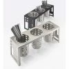 Cal-Mil 1608-55 Squared 3 Cylinder Stand 16"W x 5-1/4"D x 6"H Stainless Steel -Dispensers & Organizers Sales CP6 1608 55