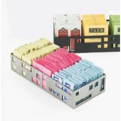 Cal-Mil 1611-55 Squared Packet Organizer 9-1/4"W x 4-1/2"D x 2"H Stainless Steel