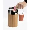 Cal-Mil 1717-60 Bamboo Counter Trash Bin 5"W x 5"D x 7"H -Dispensers & Organizers Sales CP6 1717 60