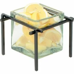 Cal-Mil 1803-4-13 Iron Stair-Step Jar Display 4"W x 12-1/4"D x 7-1/4"H Black