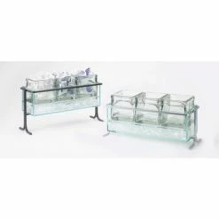 Cal-Mil 1806-5-13 Iron Iced Condiment Display 13-1/2"W x 5-1/2"D x 7"H Black