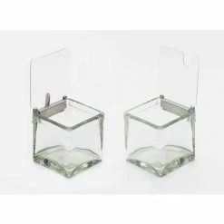 Cal-Mil 1811-N Glass Jar Lid with Plastic Hinge 4"W x 4"D x 1/4"H - Pkg Qty 3