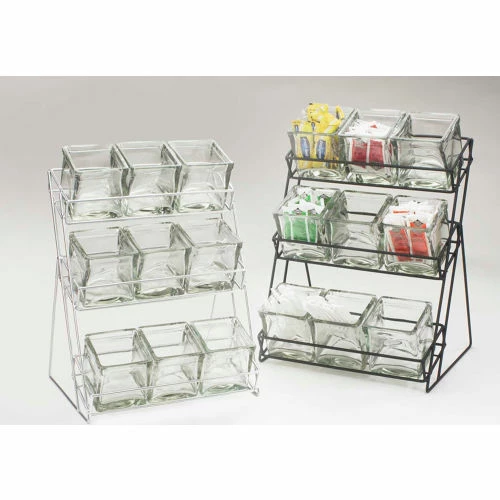 Cal-Mil 1812-39 Iron Glass Jar Display 13"W x 9-1/2"D x 17-1/2"H Silver 3 Cal-Mil 1812-39 Iron Glass Jar Display 13"W x 9-1/2"D x 17-1/2"H Silver