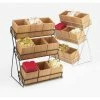 Cal-Mil 1817-13 Iron Bamboo Bin Display 13"W x 9-1/2"D x 17-1/2"H Black -Dispensers & Organizers Sales CP6 1817 13