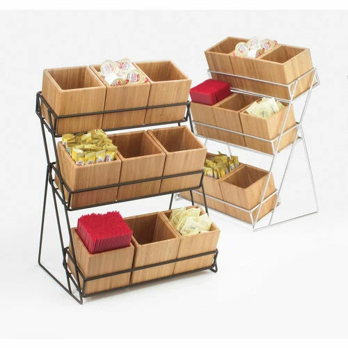 Cal-Mil 1817-39 Iron Bamboo Bin Display 13"W x 9-1/2"D x 17-1/2"H Silver 3 Cal-Mil 1817-39 Iron Bamboo Bin Display 13"W x 9-1/2"D x 17-1/2"H Silver