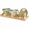 Cal-Mil 1850-4-60 Bamboo Jar Display with Solid Lid 16"W x 6"D x 4"H -Dispensers & Organizers Sales CP6 1850 4 60