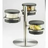 Cal-Mil 1855-4-55 Mixology 3 Tier 16 Oz. Jar Holder with Stainless Steel Lids 14"W x 11"D x 11-1/4"H -Dispensers & Organizers Sales CP6 1855 4 55