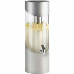 Cal-Mil 1990-3-55 Round Stainless Steel Beverage Dispenser 3 Gallon 8-1/4"W x 10-1/2"D x 23-1/2"H