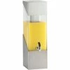 Cal-Mil 1991-3-55 Square Stainless Steel Beverage Dispenser 3 Gallon 7-1/4"W x 9-1/2"D x 24-1/2"H -Dispensers & Organizers Sales CP6 1991 3 55
