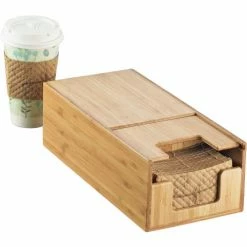 Cal-Mil 2050-60 Bamboo Coffee Sleeve Dispenser 5-3/4"W x 12"D x 3-3/4"H