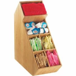 Cal-Mil 2052-60 Bamboo Stir Stick and Condiment Display 5-1/2"W x 13-1/4"D x 14-1/2"H