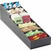 Cal-Mil 2059 Stackable Cup Dispenser and Condiment Display 6-1/2"W x 22-3/4 x 6-1/4"H Slanted Black -Dispensers & Organizers Sales CP6 2059