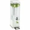Cal-Mil 3002-3-55 Luxe Acrylic 3 Gallon Beverage Dispenser White and SS 7-3/4"W x 7-3/4"D x 25-3/4"H -Dispensers & Organizers Sales CP6 3002 3 55