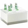 Cal-Mil 3005-10-55 Luxe Ice Housing 10"W x 12-1/4"D x 6-1/2"H White and Stainless Steel 1 Cal-Mil 3005-10-55 Luxe Ice Housing 10"W x 12-1/4"D x 6-1/2"H White and Stainless Steel -Dispensers & Organizers Sales CP6 3005 10 55