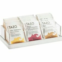 Cal-Mil 3014-55 Luxe Three Compartment Condiment Organizer White & SS 9-1/4"W x 4-1/2"D x 2-1/2"H