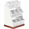 Cal-Mil 3018-55-15 Luxe 9 Bin / Jar Condiment Display Melamine Jars 12-1/8"W x 9"D x 15-1/2"H