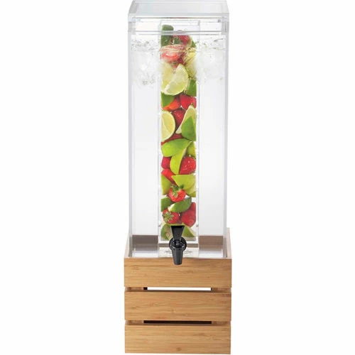 Cal-Mil 3301-3INF-60 Bamboo Crate Acrylic 3 GAL. Beverage Dispenser Infusion Chamber 8"W x 25-1/2"H 3 Cal-Mil 3301-3INF-60 Bamboo Crate Acrylic 3 GAL. Beverage Dispenser Infusion Chamber 8"W x 25-1/2"H